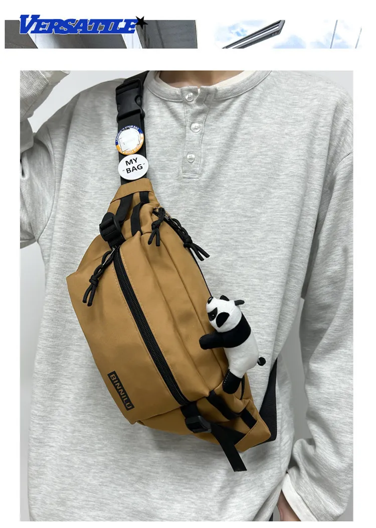 Men's Casual Chest Bag Trendy Crossbody Shoulder Bag for Sports & Students, Versatile for Women, Mobile Phone Waist Pouch showcase 5
