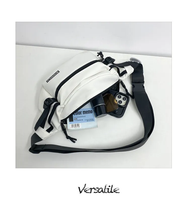 Men's Casual Chest Bag Trendy Crossbody Shoulder Bag for Sports & Students, Versatile for Women, Mobile Phone Waist Pouch showcase 18