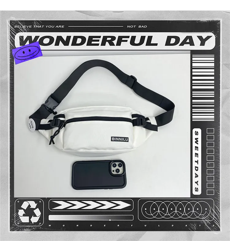 Men's Casual Chest Bag Trendy Crossbody Shoulder Bag for Sports & Students, Versatile for Women, Mobile Phone Waist Pouch showcase 13