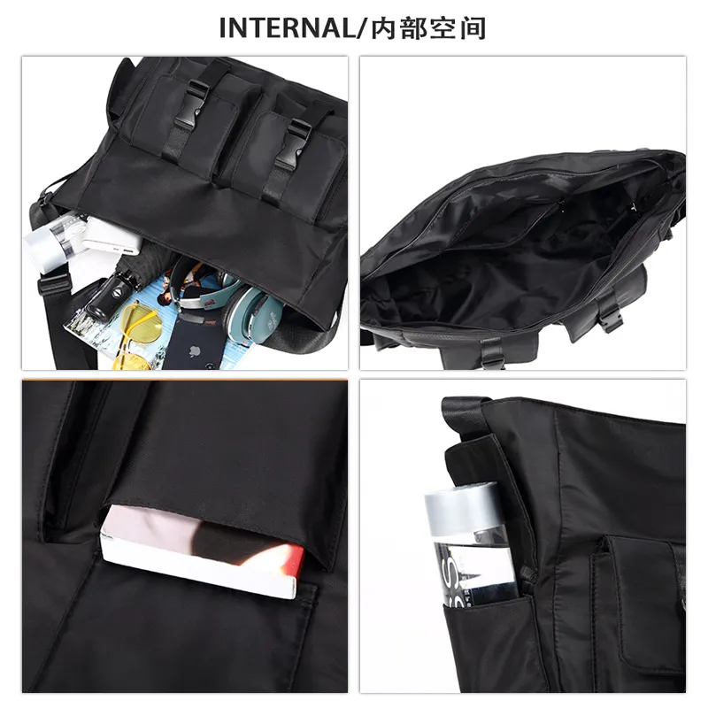 Men's Trendy Canvas Crossbody Messenger Bag - Japanese Style Workwear & Casual Shoulder Bag for Students & Women thumbnail 3