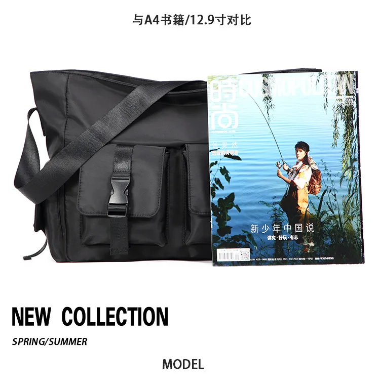 Men's Trendy Canvas Crossbody Messenger Bag - Japanese Style Workwear & Casual Shoulder Bag for Students & Women showcase 5