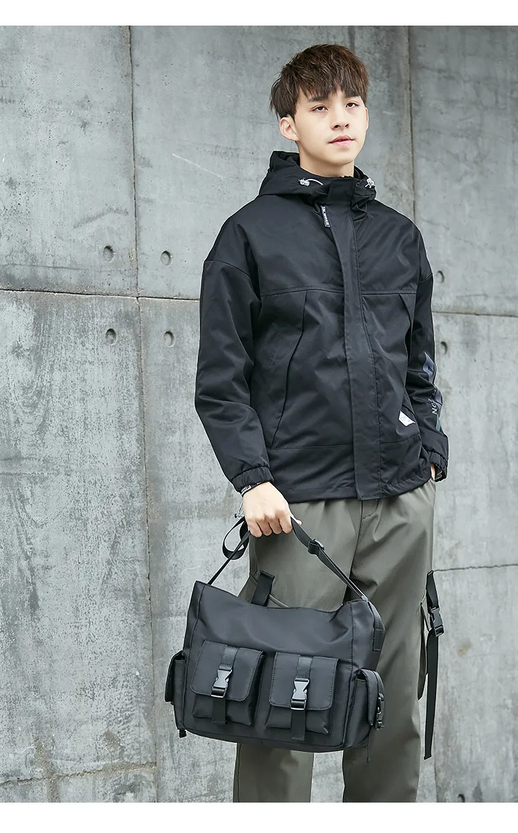 Men's Trendy Canvas Crossbody Messenger Bag - Japanese Style Workwear & Casual Shoulder Bag for Students & Women showcase 7