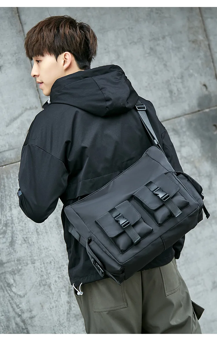 Men's Trendy Canvas Crossbody Messenger Bag - Japanese Style Workwear & Casual Shoulder Bag for Students & Women showcase 8