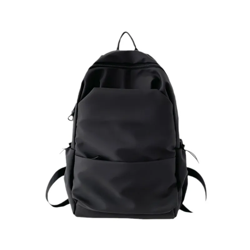 Large Capacity Solid Color Backpack for Women & Men, Korean Style Versatile School Bag, Waterproof College Student Backpack thumbnail 5
