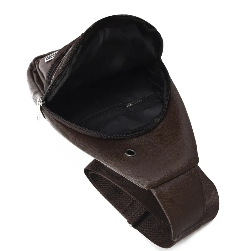 2024 Men's Soft Leather Chest Bag - Waterproof Business Shoulder Messenger Bag for Casual & Business Use, Wholesale Direct from Manufacturer showcase 7