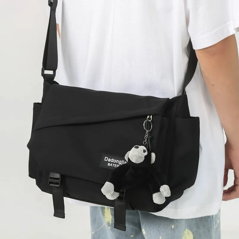 Men's Japanese Style Crossbody Bag - Large Capacity Casual Messenger Bag, Trendy Brand Shoulder Bag for Daily Use showcase 4