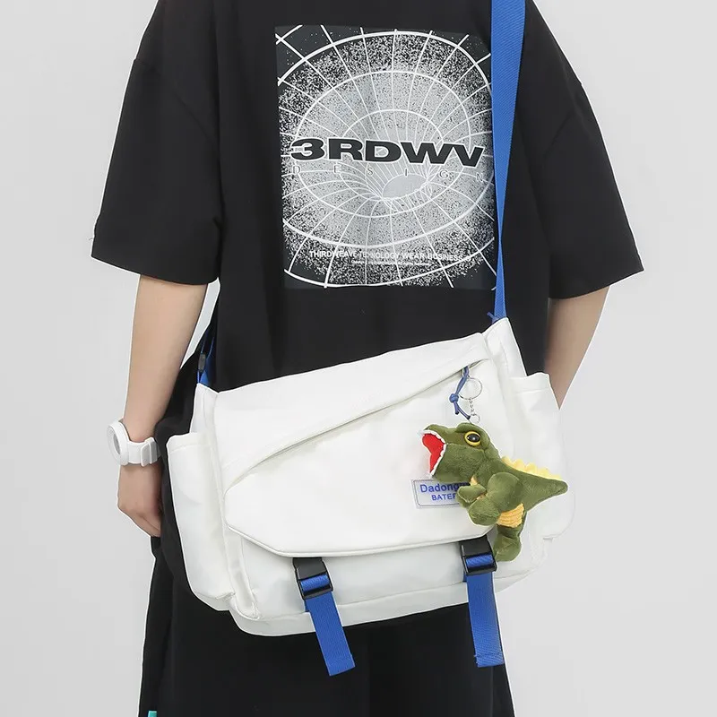 Men's Japanese Style Crossbody Bag - Large Capacity Casual Messenger Bag, Trendy Brand Shoulder Bag for Daily Use thumbnail 8