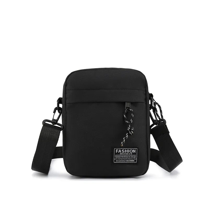 Men's Fashionable Canvas Crossbody Shoulder Bag - Lightweight Mini Mobile Phone Pouch, Casual Sports Small Square Bag for Everyday Use thumbnail 8