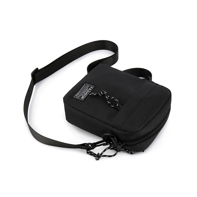 Men's Fashionable Canvas Crossbody Shoulder Bag - Lightweight Mini Mobile Phone Pouch, Casual Sports Small Square Bag for Everyday Use showcase 19
