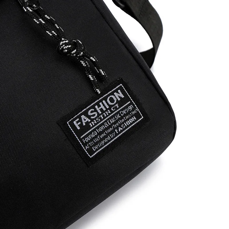 Men's Fashionable Canvas Crossbody Shoulder Bag - Lightweight Mini Mobile Phone Pouch, Casual Sports Small Square Bag for Everyday Use thumbnail 3