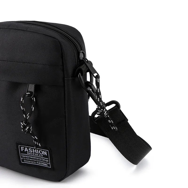 Men's Fashionable Canvas Crossbody Shoulder Bag - Lightweight Mini Mobile Phone Pouch, Casual Sports Small Square Bag for Everyday Use showcase 18