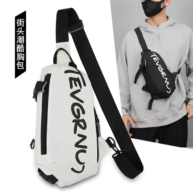 Unisex Korean Style Chest Bag - Fashionable Casual Messenger Shoulder Bag for Couples, Trendy All-Match Design thumbnail 3