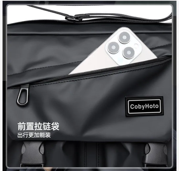 Men's Trendy Nylon Crossbody Messenger Bag - Korean Japanese Style Niche Waist Pack for 25-Year-Olds showcase 2