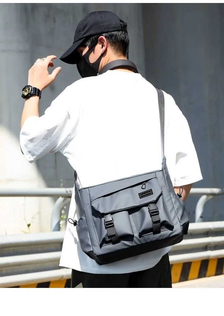 Men's Trendy Nylon Crossbody Messenger Bag - Korean Japanese Style Niche Waist Pack for 25-Year-Olds showcase 7
