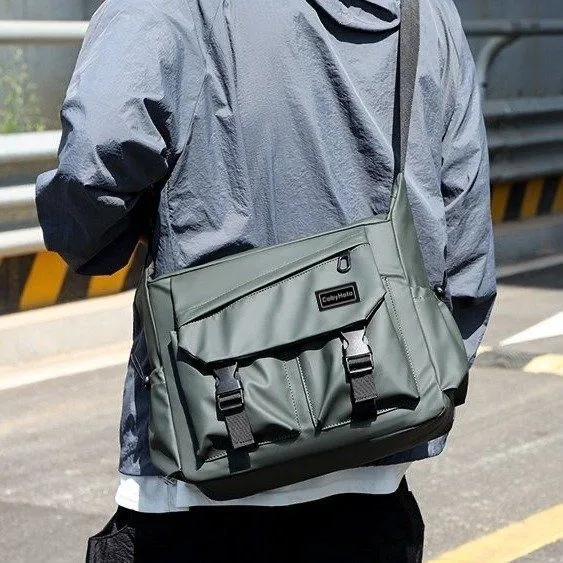 Men's Trendy Nylon Crossbody Messenger Bag - Korean Japanese Style Niche Waist Pack for 25-Year-Olds showcase 12