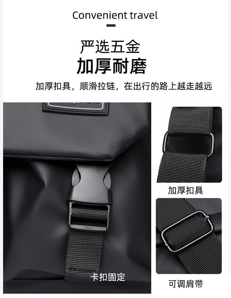 Men's Trendy Nylon Crossbody Messenger Bag - Korean Japanese Style Niche Waist Pack for 25-Year-Olds showcase 6