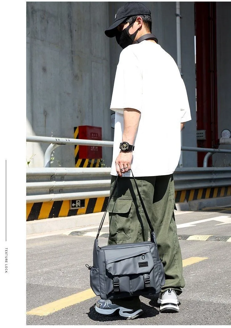 Men's Trendy Nylon Crossbody Messenger Bag - Korean Japanese Style Niche Waist Pack for 25-Year-Olds showcase 9