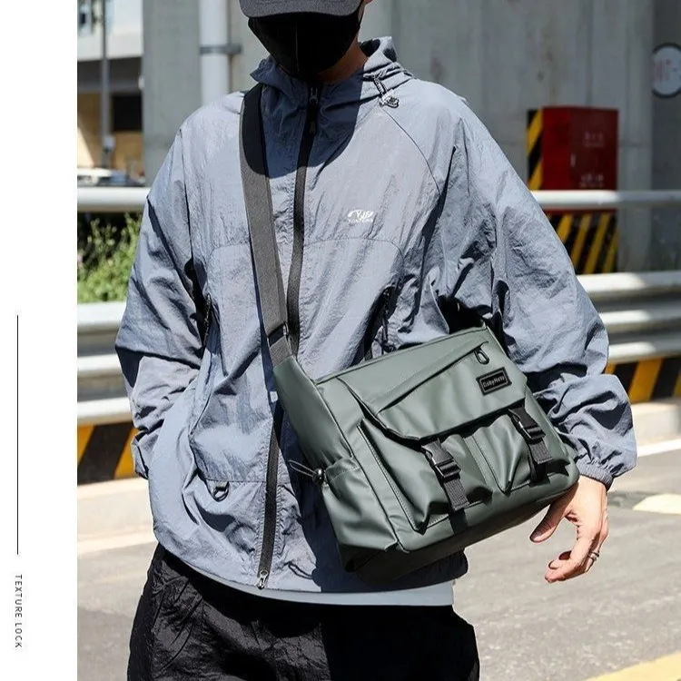 Men's Trendy Nylon Crossbody Messenger Bag - Korean Japanese Style Niche Waist Pack for 25-Year-Olds thumbnail 4