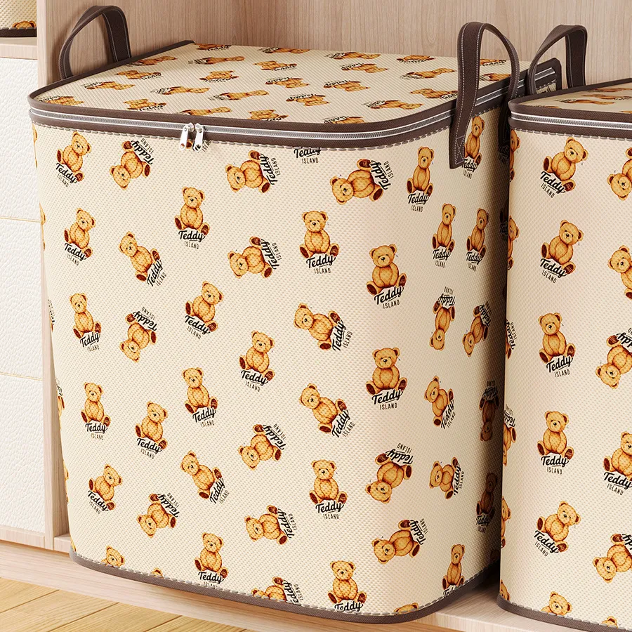 Foldable Non-Woven Storage Bag for Teddy Bears and Toys - Ideal for Bedroom Wardrobe Organization thumbnail 1