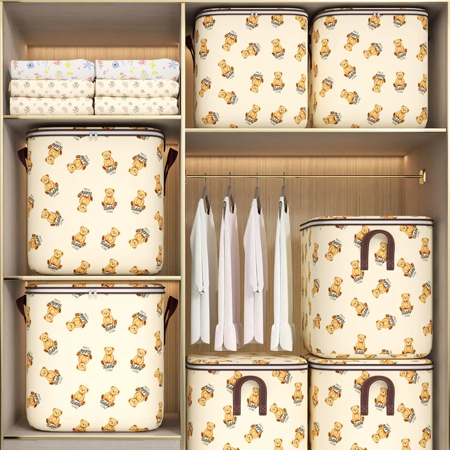 Foldable Non-Woven Storage Bag for Teddy Bears and Toys - Ideal for Bedroom Wardrobe Organization thumbnail 4