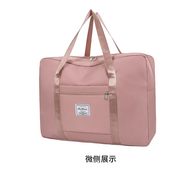 Women's Large Capacity Folding Travel Bag - Portable Lightweight Short-distance Luggage for Getaways showcase 5