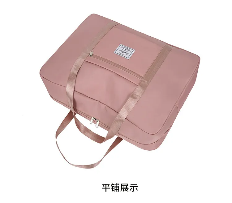 Women's Large Capacity Folding Travel Bag - Portable Lightweight Short-distance Luggage for Getaways showcase 9