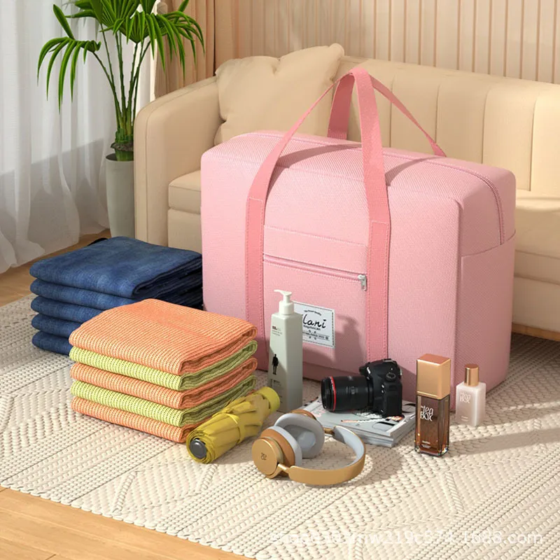Women's Large Capacity Folding Travel Bag - Portable Lightweight Short-distance Luggage for Getaways - Image 4