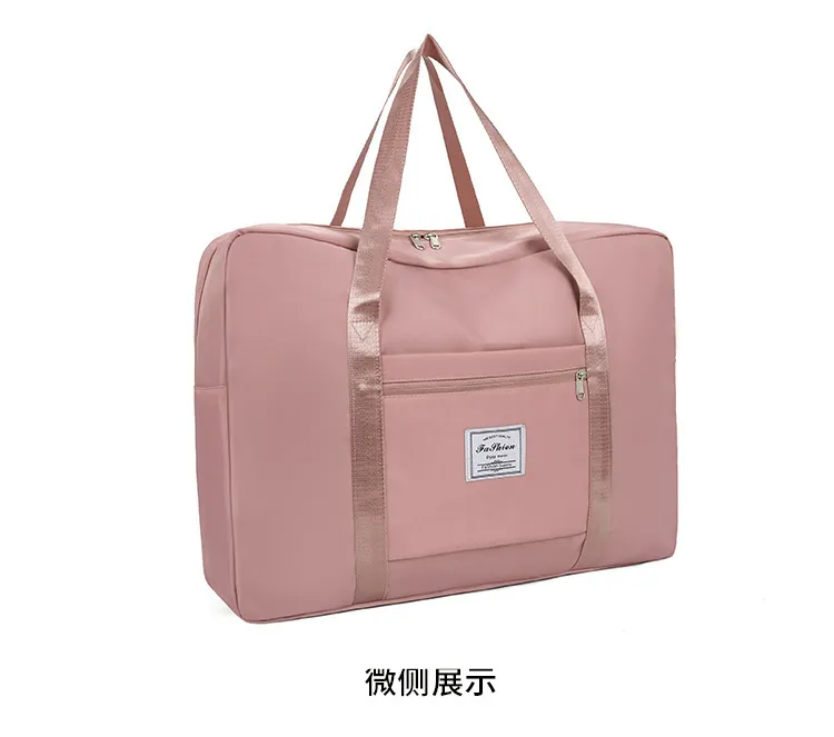 Women's Large Capacity Folding Travel Bag - Portable Lightweight Short-distance Luggage for Getaways showcase 6