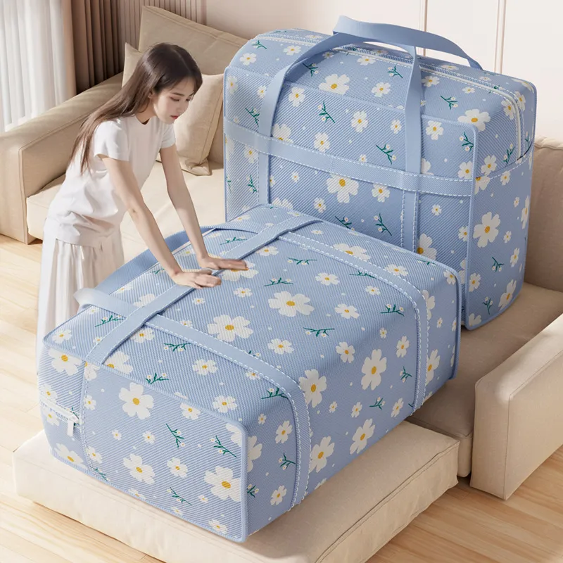 Large Capacity Handheld Quilt Storage Bag for Home Wardrobe, Moving, Dormitory - Durable Clothes Organizer thumbnail 2