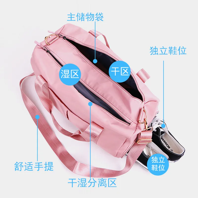 Women's Large Capacity Dry Wet Separation Yoga Bag - Oxford Cloth Swimming & Travel Duffle for Fitness Enthusiasts thumbnail 4