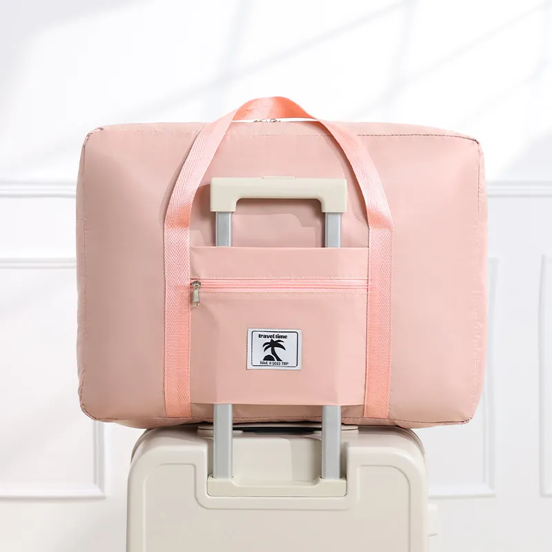 Runhui Large Capacity Twill Coconut Label Travel Handbag - Versatile Storage Luggage Bag for Clothes, Quilts, and Moving - Image 1