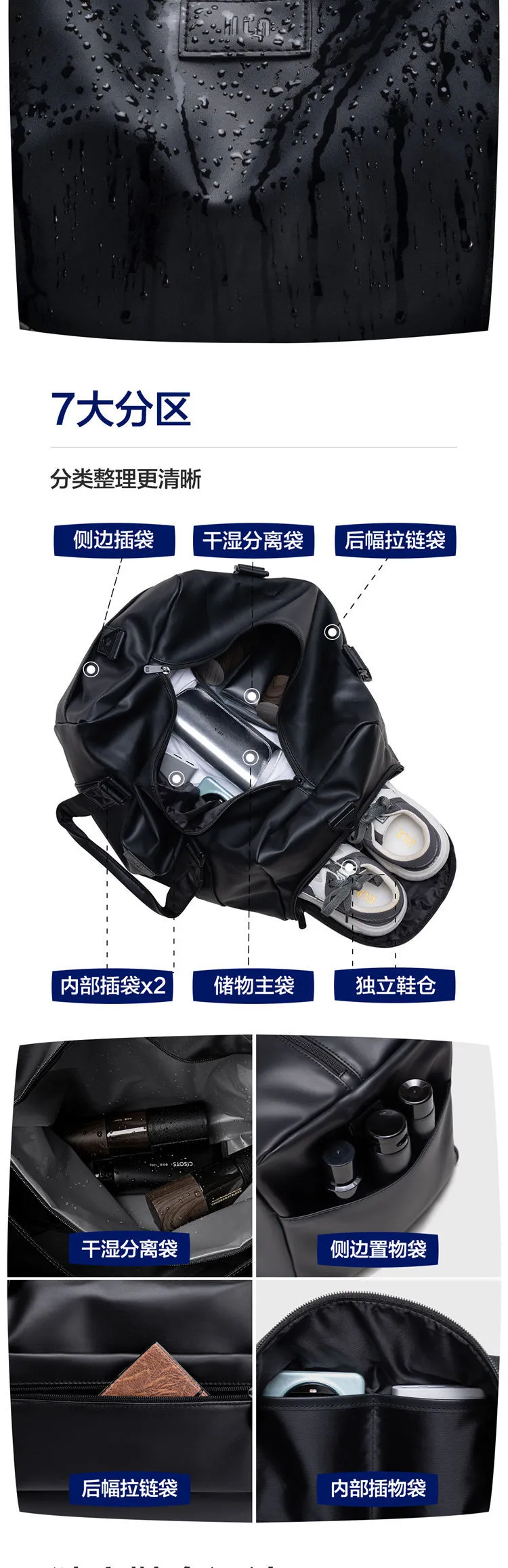 Lightweight Large-Capacity Travel Duffel Bag for Men & Women | Versatile Business Trip & Fitness Gym Luggage | Portable Short-Distance Carry-On showcase 6