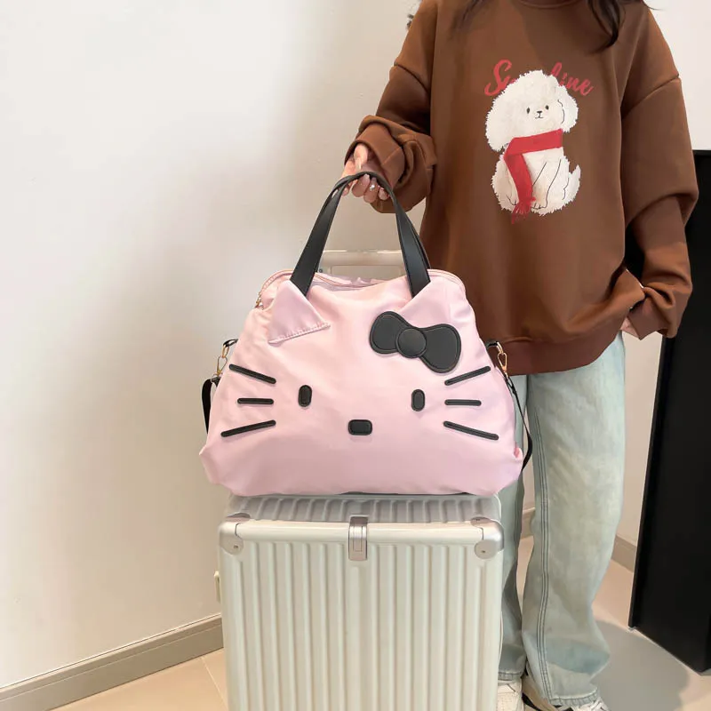Large Capacity Hello Kitty Travel Bag - Cartoon Tote Shoulder Bag for Women's Short Trips & Business Travel - Image 6