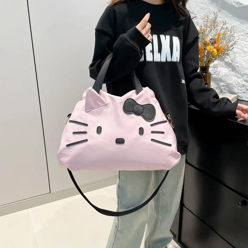 Large Capacity Hello Kitty Travel Bag - Cartoon Tote Shoulder Bag for Women's Short Trips & Business Travel - Image 3