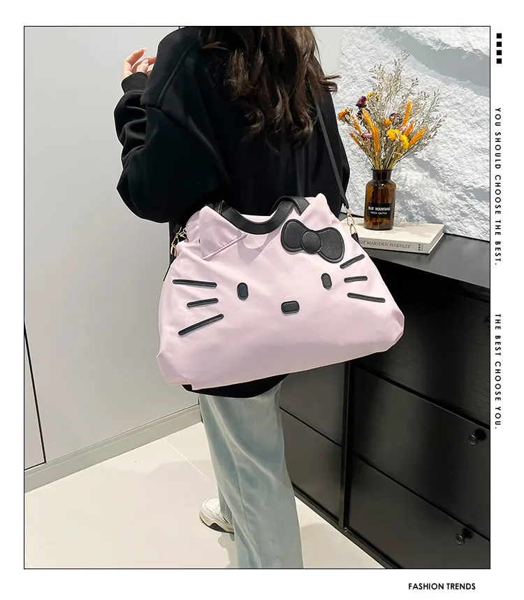 Large Capacity Hello Kitty Travel Bag - Cartoon Tote Shoulder Bag for Women's Short Trips & Business Travel showcase 1