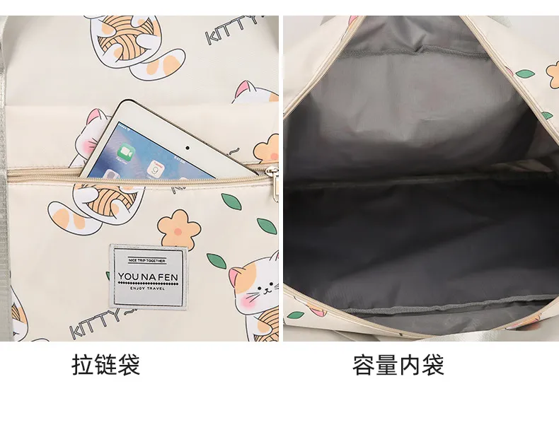 Large Capacity Satchel Travel Bag for Women - Versatile Fitness Luggage, Maternity Cosmetics Pouch, and Trolley Compatible Clothing Carrier showcase 12