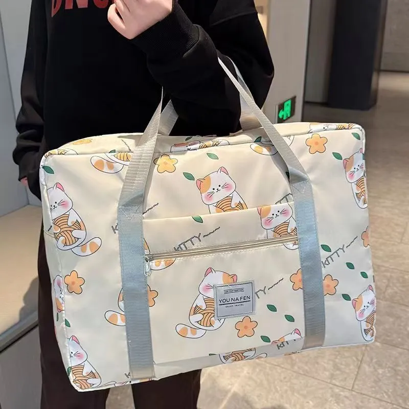 Large Capacity Satchel Travel Bag for Women - Versatile Fitness Luggage, Maternity Cosmetics Pouch, and Trolley Compatible Clothing Carrier thumbnail 3