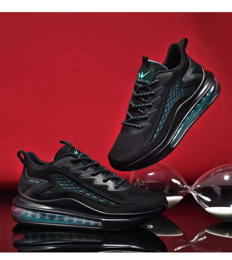 Men's Fly-Knit Running Shoes 2024: Shock-Absorbing Air Cushion Sports Sneakers, Casual Versatile Footwear for Active Lifestyles showcase 6
