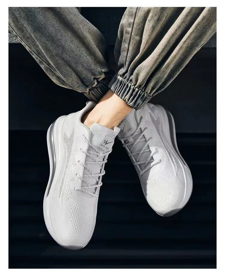 Men's Fly-Knit Running Shoes 2024: Shock-Absorbing Air Cushion Sports Sneakers, Casual Versatile Footwear for Active Lifestyles showcase 18