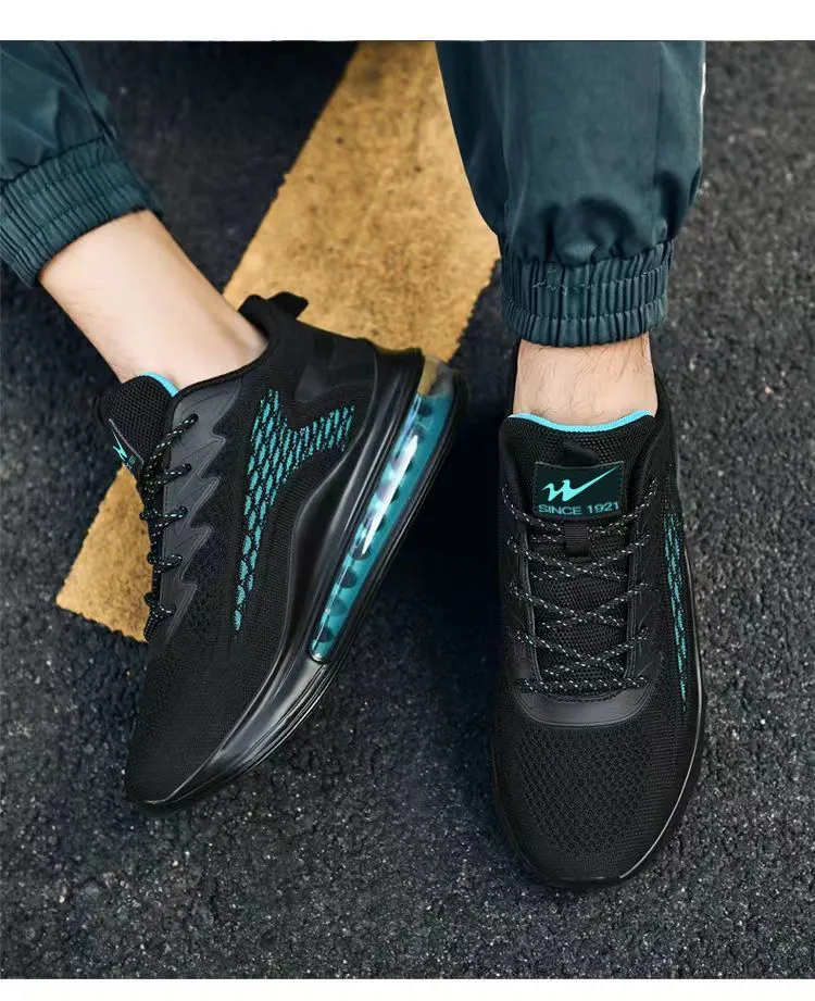 Men's Fly-Knit Running Shoes 2024: Shock-Absorbing Air Cushion Sports Sneakers, Casual Versatile Footwear for Active Lifestyles showcase 15