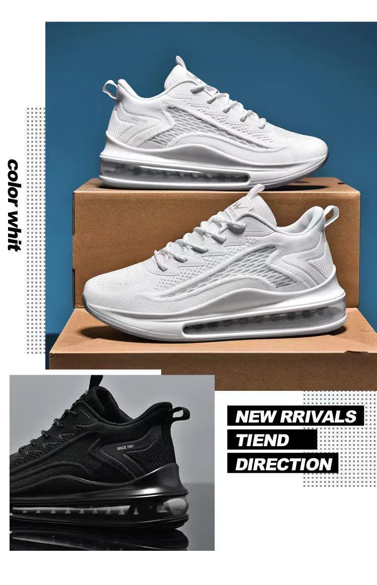 Men's Fly-Knit Running Shoes 2024: Shock-Absorbing Air Cushion Sports Sneakers, Casual Versatile Footwear for Active Lifestyles showcase 7