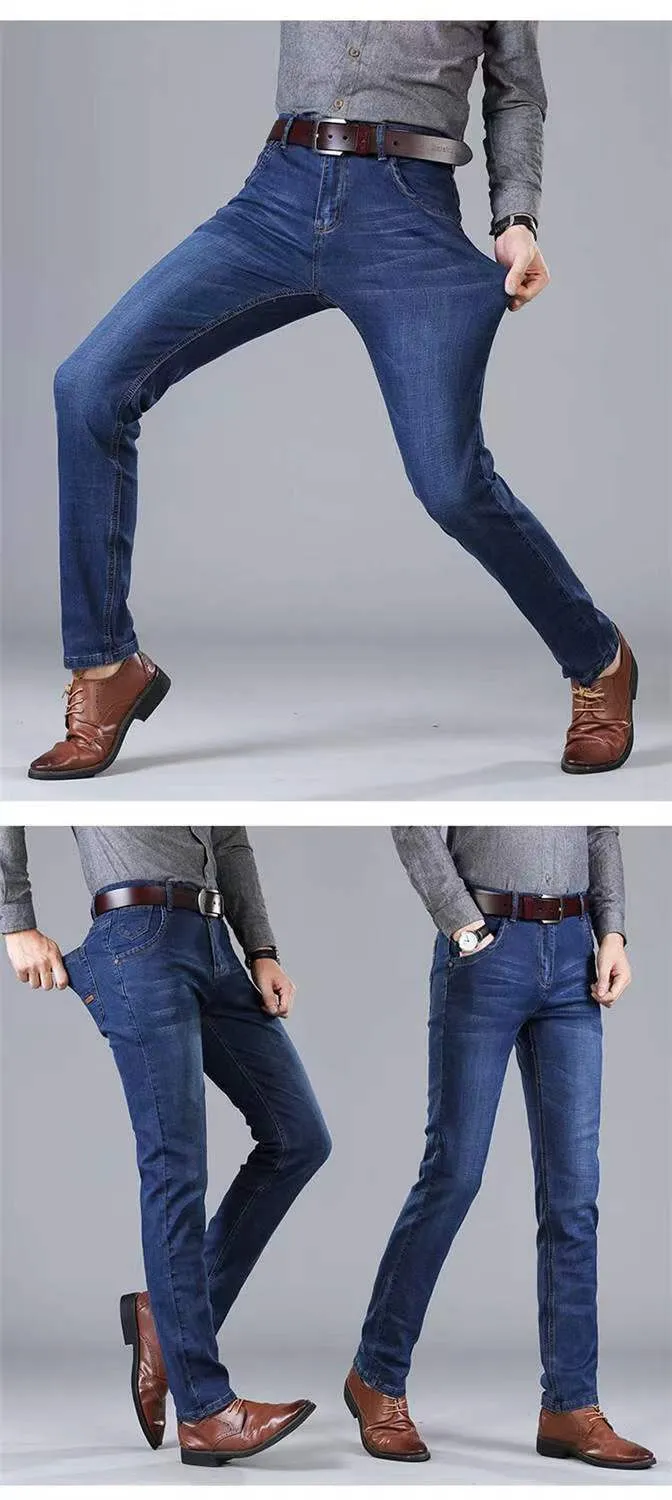 Men's Straight Leg Black Denim Jeans Loose Fit Work Pants - Durable Cotton Twill for Casual Wear showcase 5
