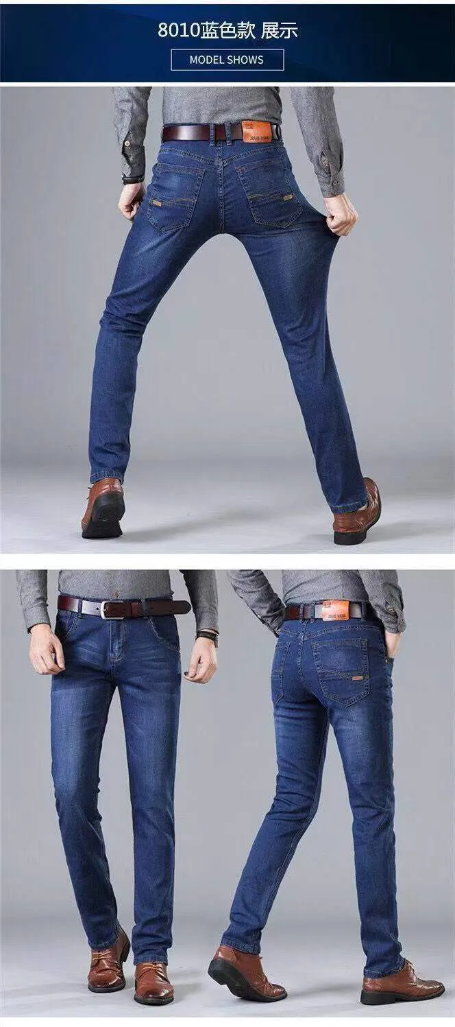 Men's Straight Leg Black Denim Jeans Loose Fit Work Pants - Durable Cotton Twill for Casual Wear showcase 4