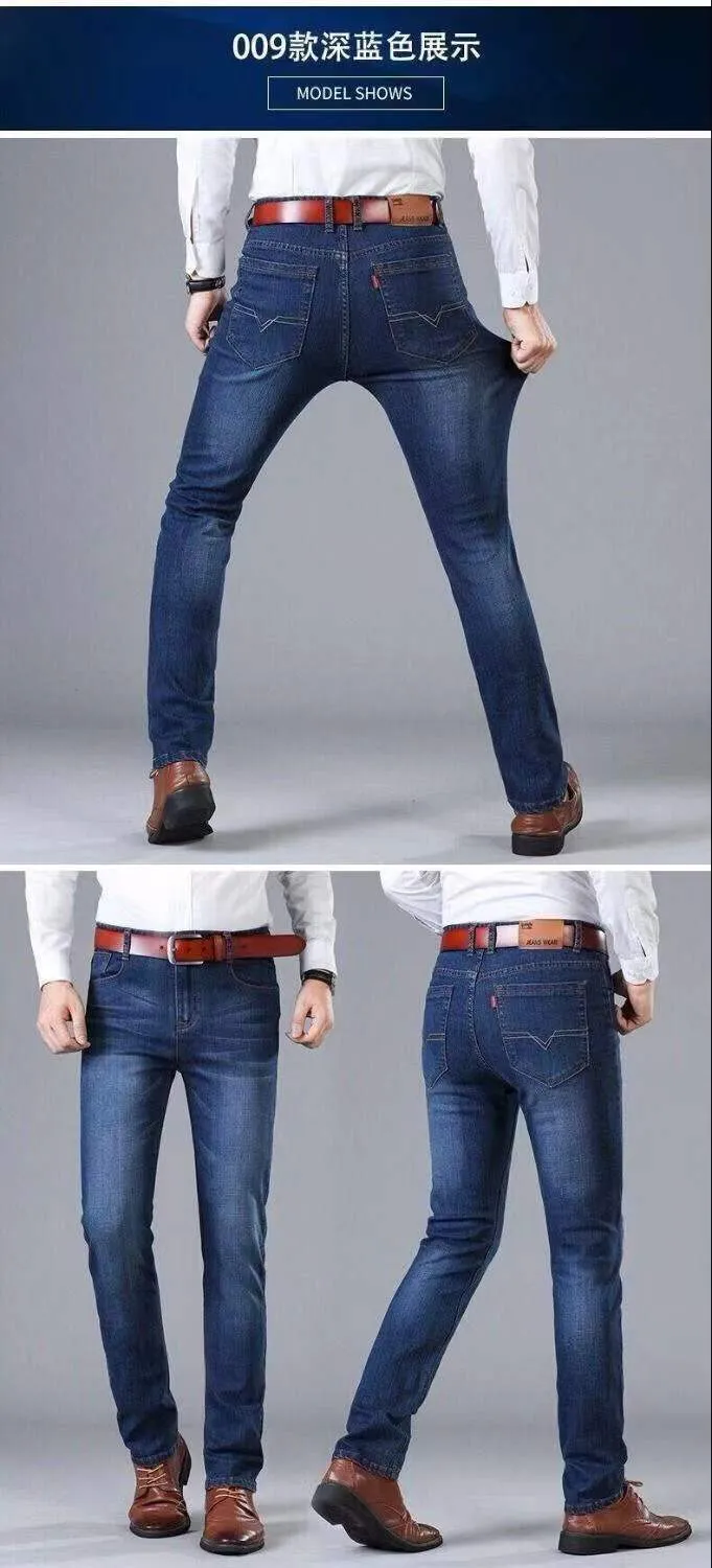 Men's Straight Leg Black Denim Jeans Loose Fit Work Pants - Durable Cotton Twill for Casual Wear showcase 8