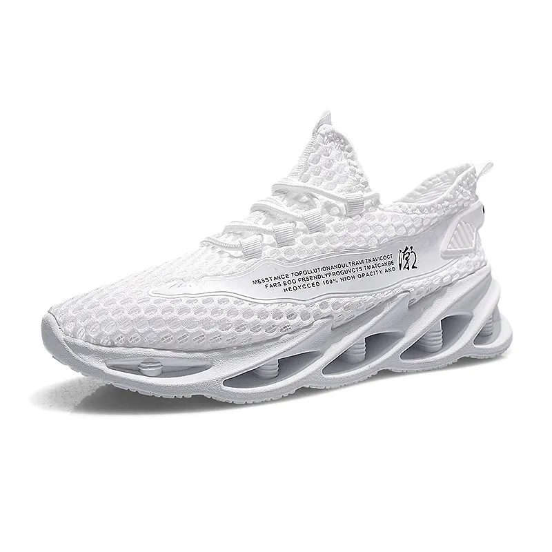 Men's Summer Breathable Mesh Running Shoes - Lightweight Hollow Casual Sneakers with Increased Shock Absorption for Trendy Sports & Everyday Wear - Image 5