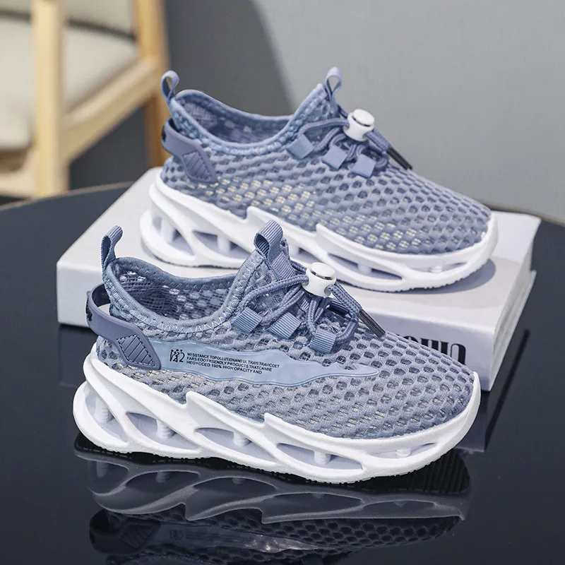 Men's Summer Breathable Mesh Running Shoes - Lightweight Hollow Casual Sneakers with Increased Shock Absorption for Trendy Sports & Everyday Wear - Image 6