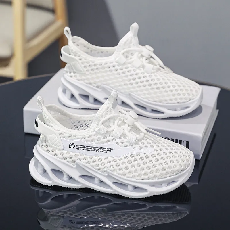 Men's Summer Breathable Mesh Running Shoes - Lightweight Hollow Casual Sneakers with Increased Shock Absorption for Trendy Sports & Everyday Wear - Image 9