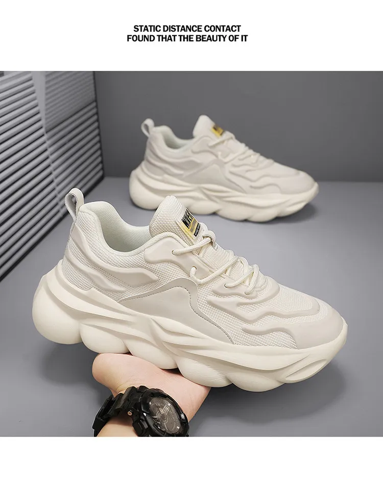 Men's Versatile Lightweight Breathable Dad Shoes - Thick-Soled Trendy Casual Running Sneakers for Spring showcase 16
