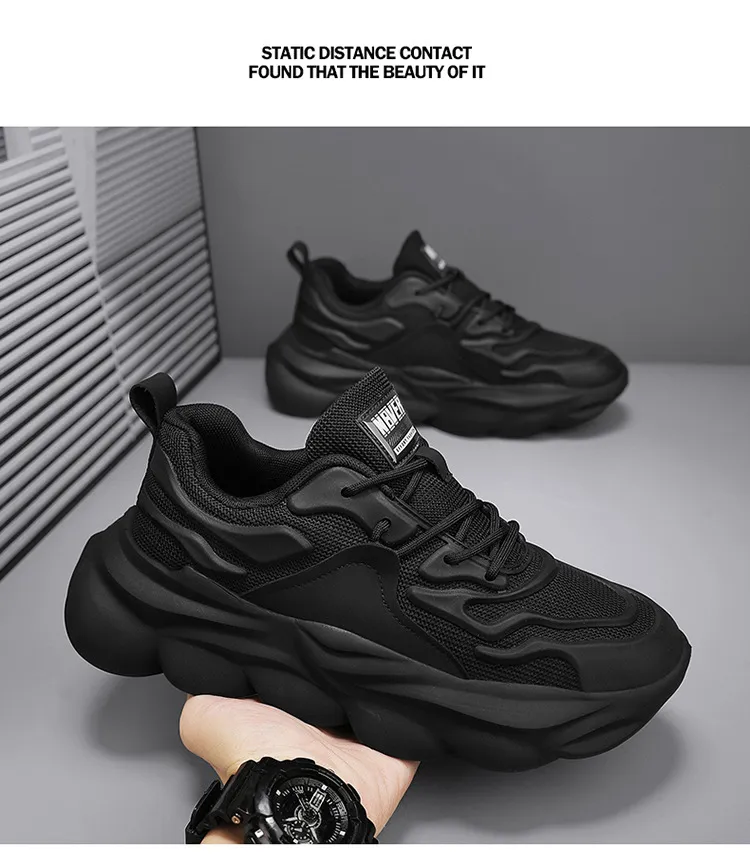 Men's Versatile Lightweight Breathable Dad Shoes - Thick-Soled Trendy Casual Running Sneakers for Spring showcase 14