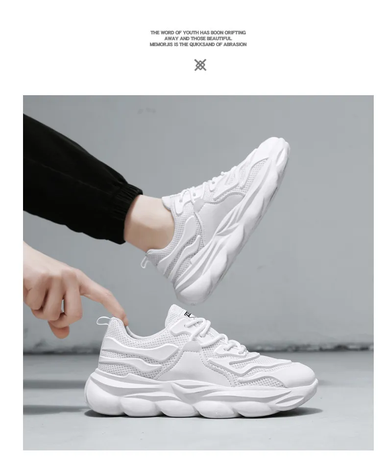 Men's Versatile Lightweight Breathable Dad Shoes - Thick-Soled Trendy Casual Running Sneakers for Spring showcase 19